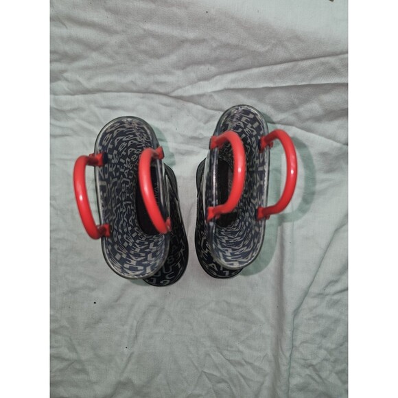 Nautica Kids’ Rain Boots – Size 5 | Alphanumeric Pattern With Red Handles - Picture 5 of 7